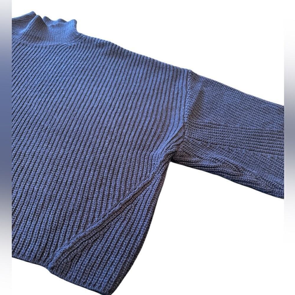 Topshop Sweater Mockneck Navy Blue Womens Size 8-10 Medium - Picture 10 of 11